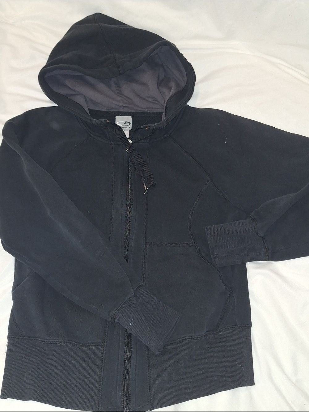 Champion Black Zip Up Hoodie Mens Small